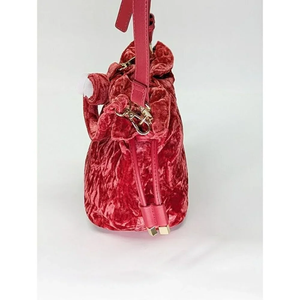 I.N.C. International Concepts Meliss Small Red Velvet Bucket Bag (MSRP $80)